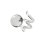 画像1: New Spiral Glass Earrings - Clear - (1)