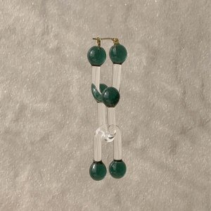画像2: Glass Chain Pierce / Green