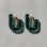 画像2: Glass Hoop U Earrings / Green (2)