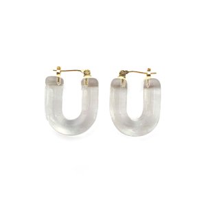 画像1: Glass Hoop U Pierce / Clear