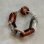 画像2: Glass Chain Silver Bracelet Brown (2)