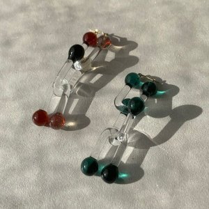 画像3: Glass Chain Pierce / Green