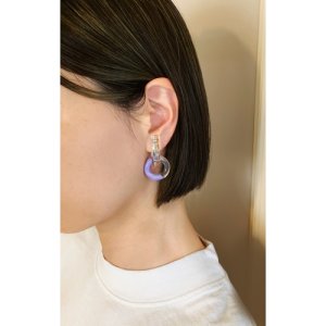 画像5: Glass Hoop U Earrings / Clear