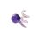 画像1: New Spiral Glass Earrings - Purple&PK - (1)