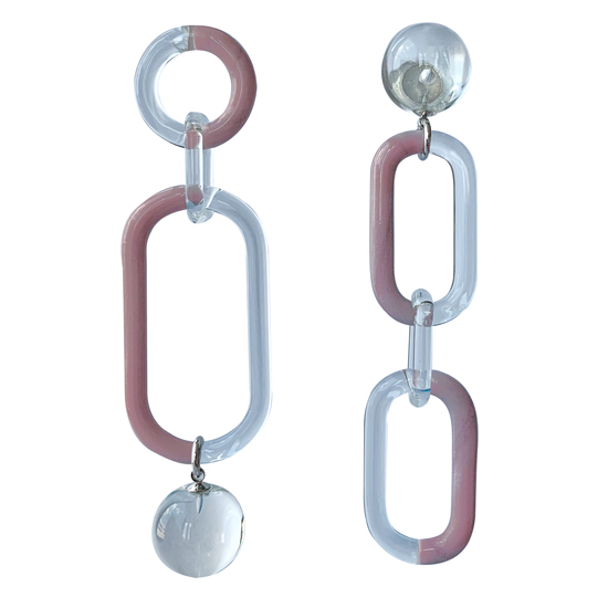 Suncatcher Earrings - TwoTone Smoke Pink -