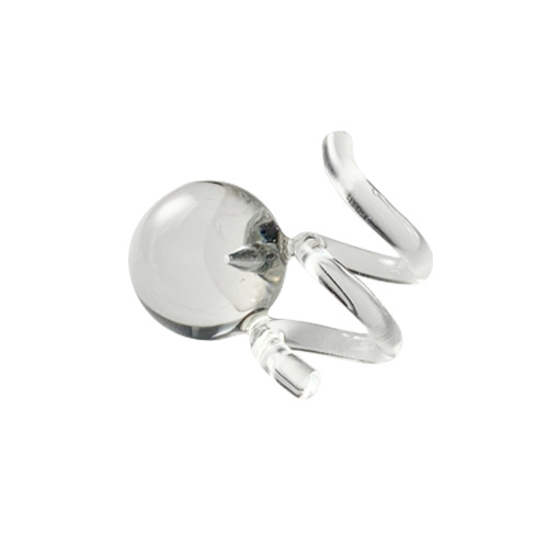 New Spiral Glass Earrings - Clear -