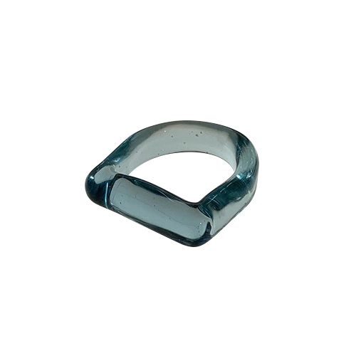 Glass Ring D Blue